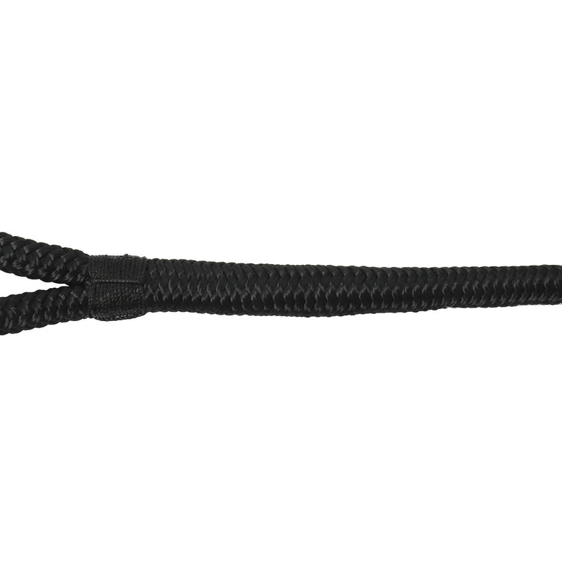 NovelBee 4 Pack of 1/2 Inch x 20 Feet Double Braid Nylon Dockline,Mooring Rope Dock Line with Spliced Soft Eye,Working Load Limit 968 lbs,Breaking Strength 4,840 lbs (4pcs,Black) - Image 4